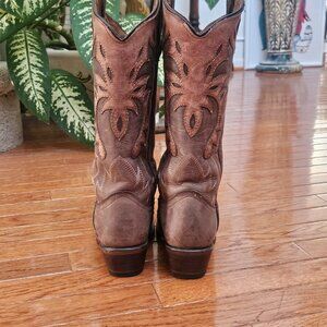 CIRCLE G Women's Brown Distressed Leather Western Cowboy Boots Sz 6